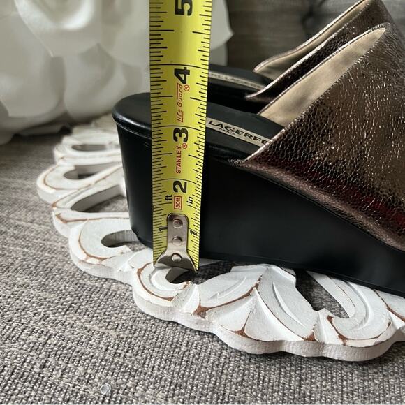 Karl Lagerfeld Lyric Slip on Wedge Heels Sandals Shoes Women’s 8 - Picture 2 of 11